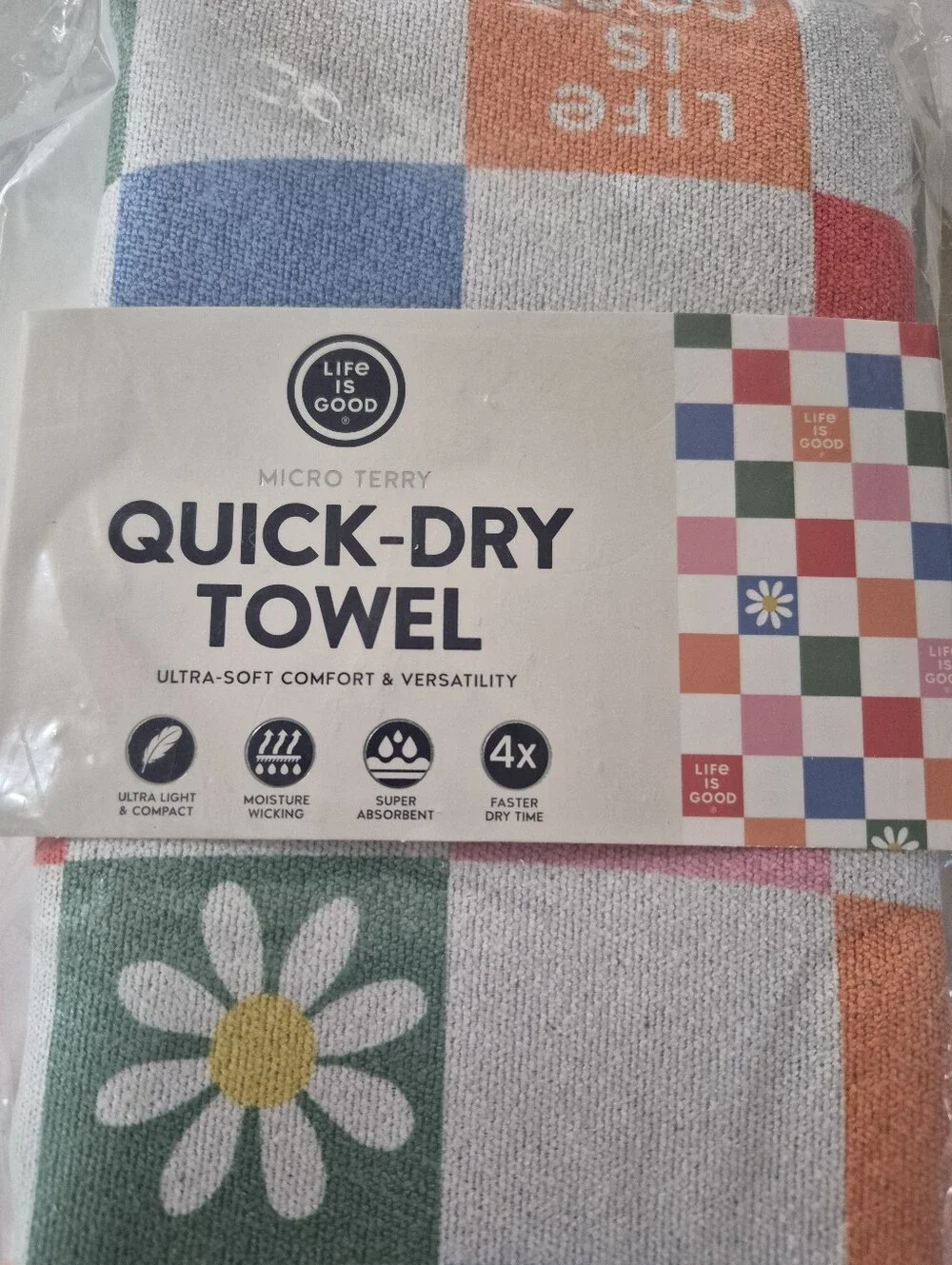 Life Is Good  Daisy Micro Terry Towel